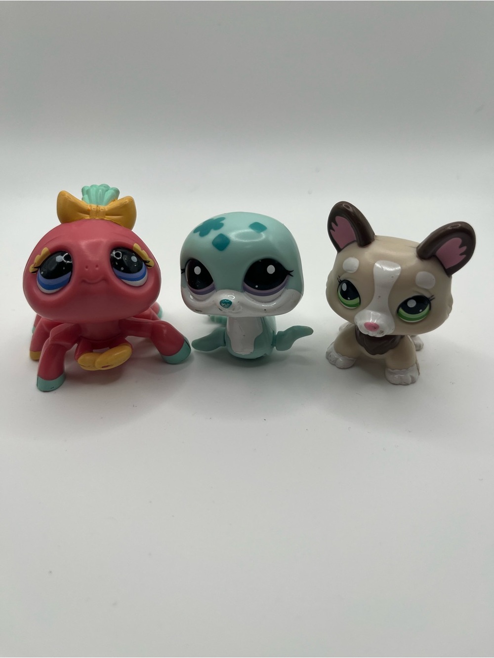 Littlest Pet Shop Walkables LPS Spider Seal Dog Hasbro Lot Of 3 Works